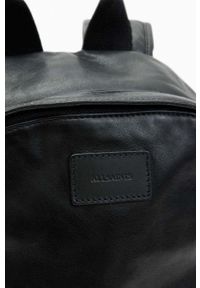 AllSaints plecak skórzany CARABINER BACKPACK męski kolor czarny duży gładki MB519X. Kolor: czarny. Materiał: skóra. Wzór: gładki #2