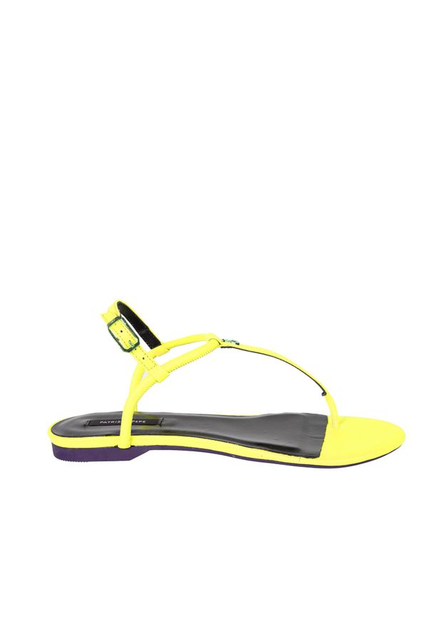Patrizia Pepe Sandały | CX0248/L011 | Kobieta | Żółty. Okazja: na plażę, na spacer. Zapięcie: pasek. Kolor: żółty. Materiał: skóra. Sezon: lato
