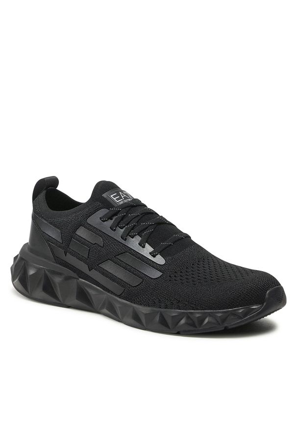 Sneakersy EA7 Emporio Armani X8X048 XK242 M826 Triple Black/Silver. Kolor: czarny. Materiał: materiał