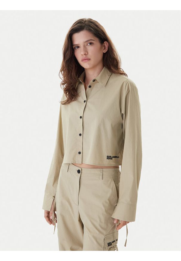 Karl Lagerfeld Jeans Bluzka B1W11027 Zielony Regular Fit. Kolor: zielony. Materiał: bawełna
