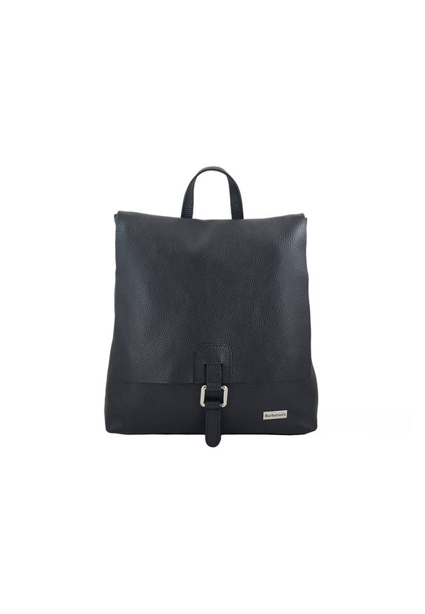 Barberini's - Plecak skórzany BARBERINI'S 976-1 czarny. Kolor: czarny. Materiał: skóra. Wzór: aplikacja. Styl: klasyczny, casual, elegancki