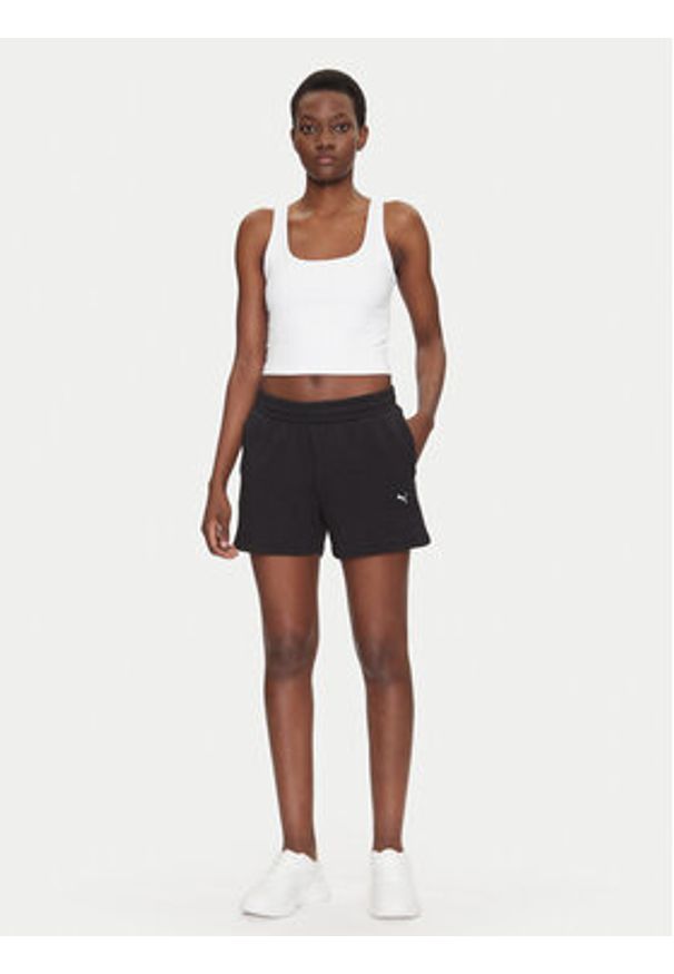 Puma Szorty sportowe ESS Elevated 5" 685020 Czarny Regular Fit. Kolor: czarny. Materiał: bawełna