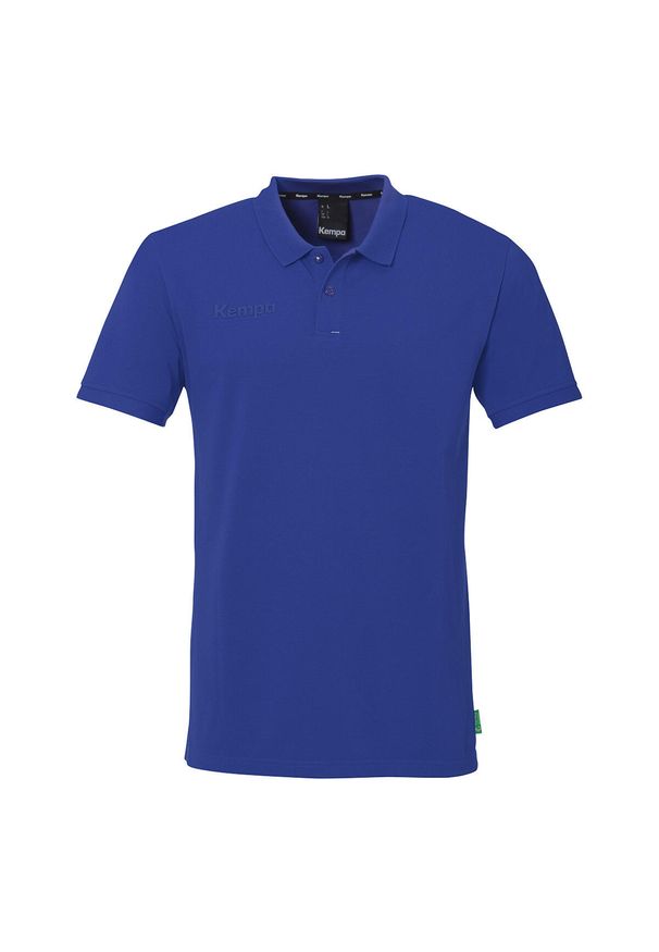 KEMPA - Koszulka polo dla dzieci Kempa Prime. Typ kołnierza: polo. Kolor: wielokolorowy, niebieski, czarny. Wzór: haft, napisy. Styl: sportowy