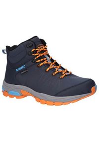 Hi-tec - Buty trekkingowe męskie Hi-Tec Raven Mid Wp. Kolor: niebieski. Materiał: materiał, syntetyk. Szerokość cholewki: normalna