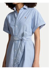 Polo Ralph Lauren Sukienka koszulowa 211935153002 Niebieski Regular Fit. Typ kołnierza: polo. Kolor: niebieski. Materiał: bawełna. Typ sukienki: koszulowe #3