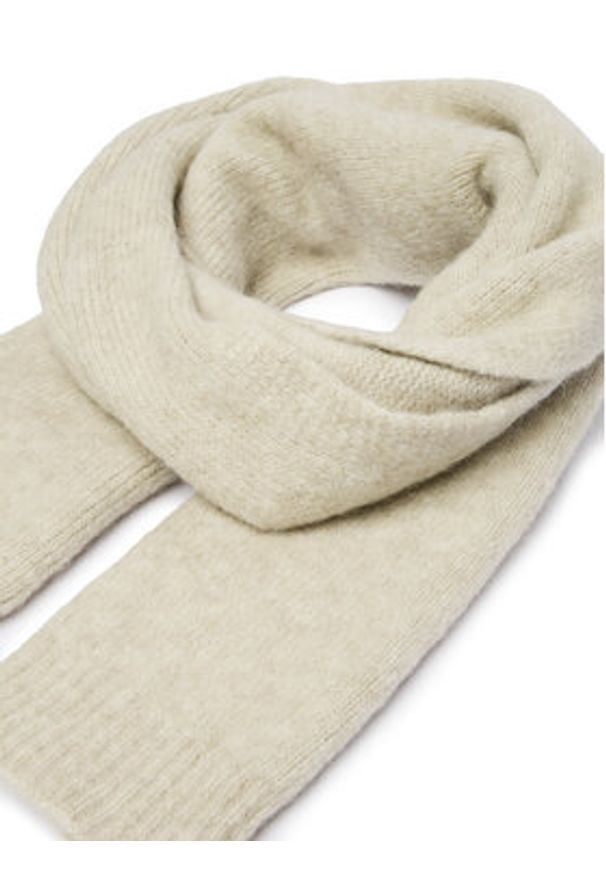 Calvin Klein Szalik Embroidery Airy K60K612610 Beżowy. Kolor: beżowy. Materiał: wełna