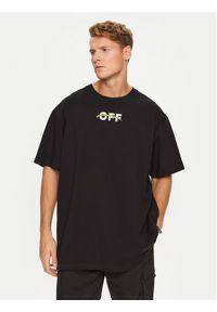 OFF-WHITE - Off-White T-Shirt OMAA038F22JER0071001 Czarny Regular Fit. Kolor: czarny. Materiał: bawełna