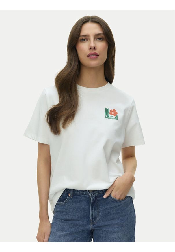 Vero Moda T-Shirt Mariane 10343545 Biały Oversize. Kolor: biały. Materiał: bawełna