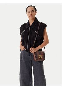 Pinko - PINKO Torebka Love Box Bag Fl Mini PE 25 PLTT 104297 A2CH Brązowy. Kolor: brązowy. Materiał: skórzane #4