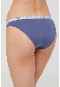 Emporio Armani Underwear figi (2-pack) 163334.2R235 kolor granatowy. Kolor: niebieski. Materiał: włókno, dzianina. Wzór: gładki #3