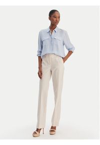 Marella Spodnie materiałowe Pagina 2613131081 Kremowy Slim Fit. Kolor: kremowy. Materiał: syntetyk #2