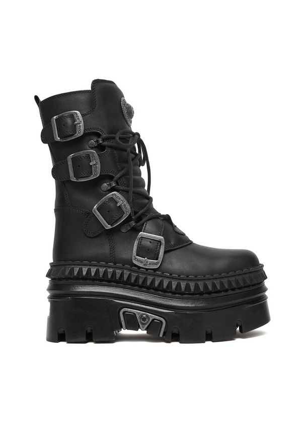 Trzewiki NEW ROCK. Kolor: czarny. Styl: rockowy