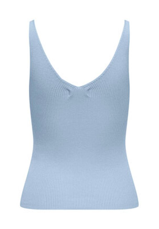 JDY Top Nanna 15180497 Błękitny Slim Fit. Kolor: niebieski. Materiał: wiskoza