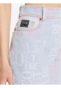 Versace Jeans Couture Spódnica mini 74HAE855 Niebieski Regular Fit. Kolor: niebieski. Materiał: bawełna