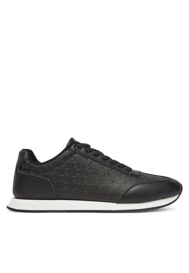 Calvin Klein Sneakersy Low Prof Runn Laceup Mono HM0HM01896 Czarny. Kolor: czarny. Materiał: skóra