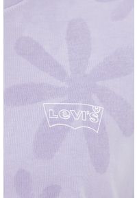 Levi's® - Levi's t-shirt bawełniany kolor fioletowy. Okazja: na spotkanie biznesowe. Kolor: fioletowy. Materiał: bawełna. Długość rękawa: krótki rękaw. Długość: krótkie. Styl: biznesowy #4
