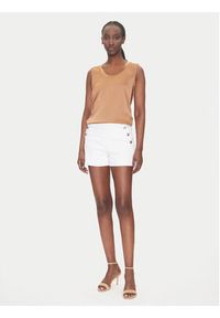 Morgan Szorty jeansowe 241-SHIVAL1 Biały Slim Fit. Kolor: biały. Materiał: syntetyk, bawełna #4