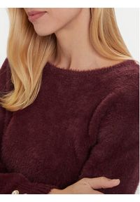 Morgan Sukienka dzianinowa 242-RMONA Bordowy Slim Fit. Kolor: czerwony. Materiał: syntetyk #4