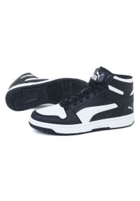 Buty Puma Rebound Layup Sl M 369573 01 czarne. Okazja: na co dzień. Wysokość cholewki: za kostkę. Kolor: czarny. Materiał: materiał, guma #2