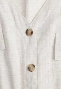 Born2be - Beżowa Bawełniana Sukienka Midi z Gumką w Pasie i Paskiem z Klamerką Daylia. Kolor: beżowy. Materiał: bawełna. Sezon: wiosna, lato. Długość: midi #8