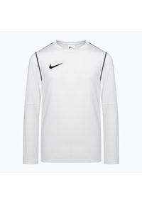 Bluza piłkarska dziecięca Nike Dri-FIT Park 20 Crew. Kolor: biały. Technologia: Dri-Fit (Nike). Sport: piłka nożna