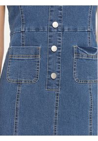 Vero Moda Sukienka jeansowa Saila 10310393 Niebieski Regular Fit. Kolor: niebieski. Materiał: bawełna #5