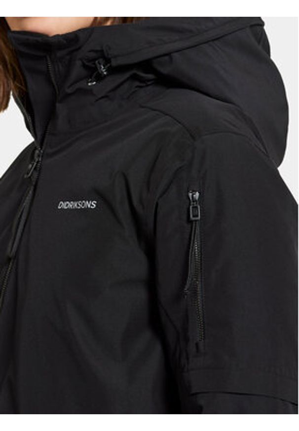 Didriksons Parka Ella Wns 2 504835 Czarny Regular Fit. Kolor: czarny. Materiał: syntetyk