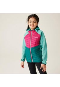 Kurtka turystyczna dla dzieci Regatta Kielder VIII softshell. Kolor: wielokolorowy. Materiał: poliester, elastan. Styl: sportowy #1