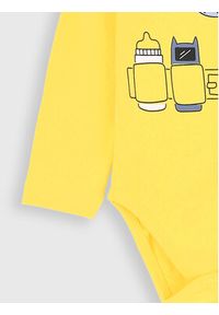 COCCODRILLO - Coccodrillo Body dziecięce ZC2112101LIB Żółty Regular Fit. Kolor: żółty. Materiał: bawełna