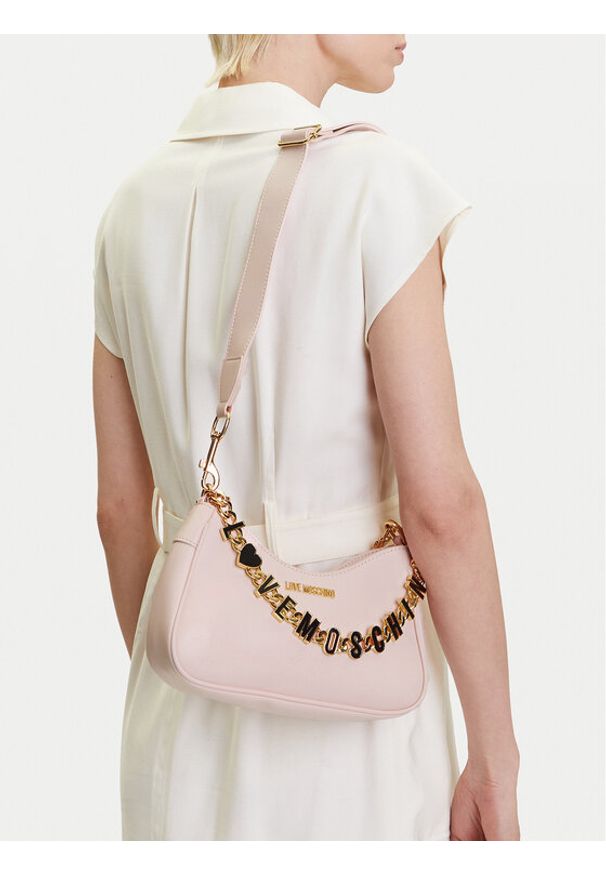 Love Moschino - LOVE MOSCHINO Torebka JC4070PP1ML1360A Różowy. Kolor: różowy. Materiał: skórzane