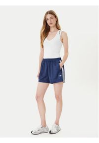 Adidas - adidas Szorty sportowe Pin-stripe Satin KD2285 Granatowy Loose Fit. Kolor: niebieski. Materiał: syntetyk #3