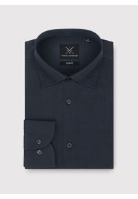 Pako Lorente - PAKO LORENTE – Bawełniana koszula męska w kolorze ciemnoszarym. Kolor: szary. Materiał: bawełna. Długość rękawa: długi rękaw. Długość: długie. Wzór: gładki #4