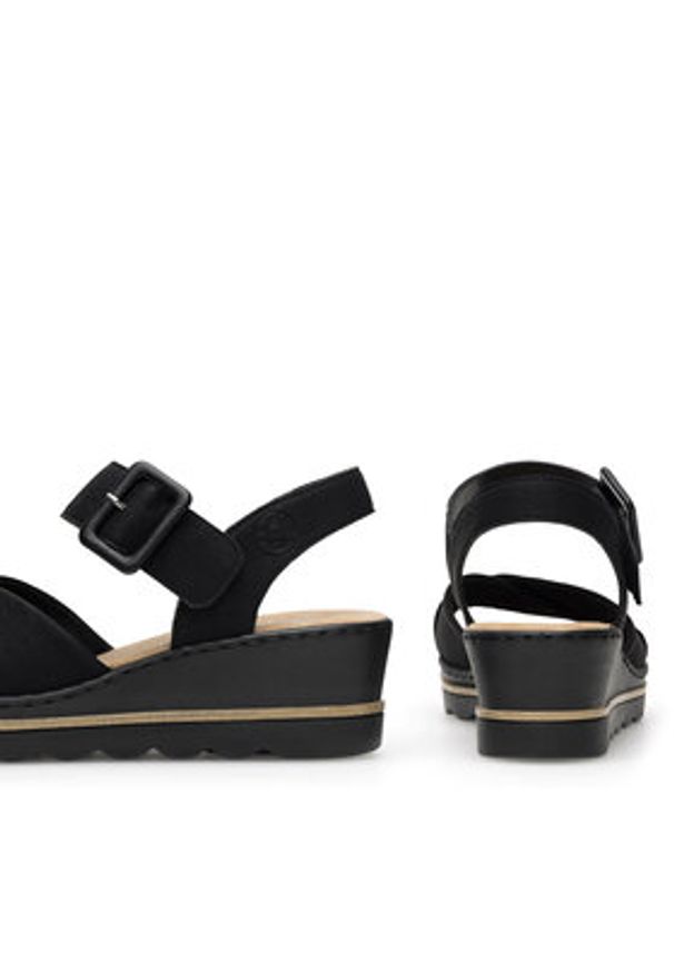 Rieker Sandały 67463-00 Czarny. Kolor: czarny. Materiał: syntetyk