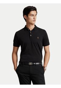 Polo Ralph Lauren Polo Ssl 710713130001 Czarny Slim Fit. Typ kołnierza: polo. Kolor: czarny. Materiał: bawełna