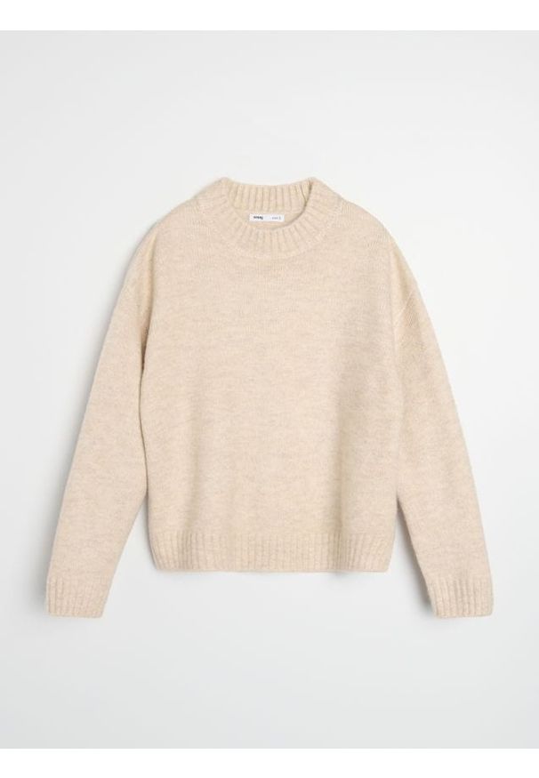 Sinsay - Sweter basic - kremowy. Kolor: kremowy