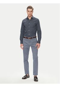Calvin Klein Koszula LV019EU005 Granatowy Slim Fit. Kolor: niebieski. Materiał: bawełna #3