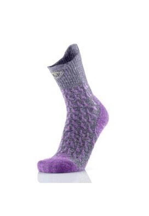 Skarpety trekkingowe dla kobieta Therm-ic Trekking UltraCool Linen Crew Lady. Kolor: wielokolorowy, fioletowy, szary. Materiał: len, poliamid, wiskoza, elastan. Sport: turystyka piesza