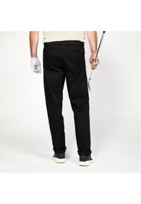 INESIS - Spodnie do golfa chino męskie Inesis MW500 bawełna. Kolor: czarny. Materiał: materiał, elastan, poliester, bawełna. Sport: golf
