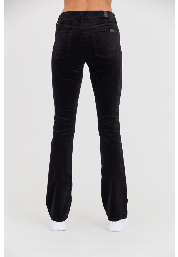 7 FOR ALL MANKIND Czarne damskie spodnie welurowe Bootcut Velvet, Rozmiar 29. Kolor: czarny. Materiał: welur