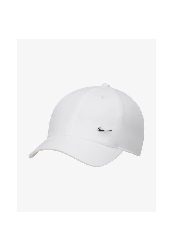 Czapka z daszkiem Nike Dri-Fit Club Unstructured Metal Swoosh. Kolor: biały. Styl: sportowy