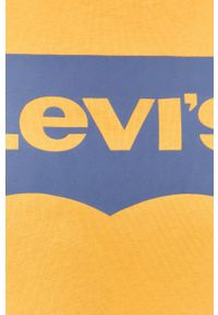 Levi's® - Levi's - T-shirt. Okazja: na spotkanie biznesowe, na co dzień. Kolor: żółty. Materiał: bawełna, dzianina. Wzór: nadruk. Styl: biznesowy, casual #5
