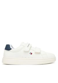 TOMMY HILFIGER - Tommy Hilfiger Sneakersy Low Cut Velcro T1X9-34338-1355 S Biały. Kolor: biały. Materiał: skóra #1