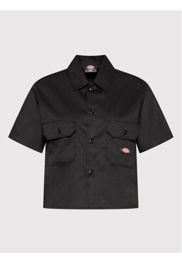 Dickies Koszula Work DK0A4XKDBLK Czarny Relaxed Fit. Kolor: czarny. Materiał: bawełna, syntetyk