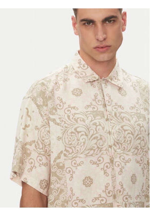 Jack & Jones Koszula Hydra 12277225 Beżowy Relaxed Fit. Kolor: beżowy. Materiał: bawełna