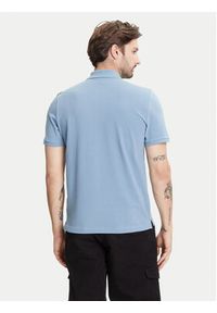 Moose Knuckles Polo Everett M34MT712 Niebieski Slim Fit. Typ kołnierza: polo. Kolor: niebieski. Materiał: bawełna