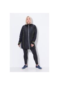 ULLA POPKEN - Damskie Płaszcz funkcyjny 2w1 odpinane rękawy kieszenie na zamek błyskawiczny. Kolekcja: plus size. Kolor: czarny. Materiał: materiał, poliester, elastan #1