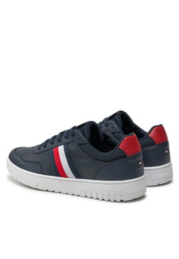 TOMMY HILFIGER - Tommy Hilfiger Sneakersy Th Basket Core Lite FM0FM05116 Granatowy. Kolor: niebieski. Materiał: materiał
