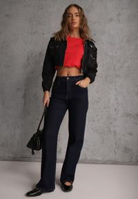 Renee - Czerwona Casualowa Bluza z Bawełną Akko. Okazja: na co dzień. Kolor: czerwony. Materiał: bawełna. Styl: casual #2