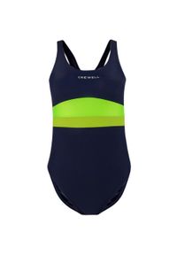 CROWELL - Dziewczęcy Jednoczęściowy Kostium Kąpielowy Swan. Kolor: niebieski, wielokolorowy, zielony #1