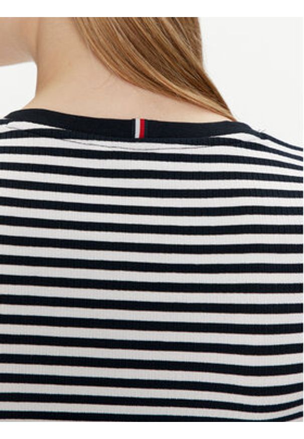 TOMMY HILFIGER - Tommy Hilfiger Sukienka letnia WW0WW42467 Granatowy Regular Fit. Kolor: niebieski. Materiał: wiskoza. Sezon: lato